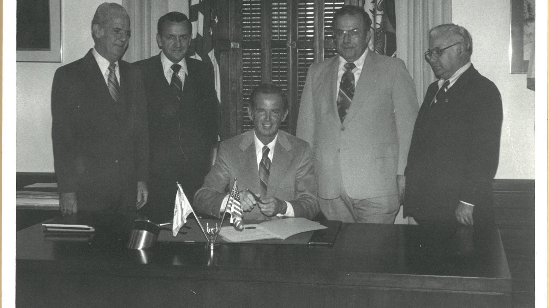 Credit Union Week, October 10, 1979 (Left, Robert J. Debri).