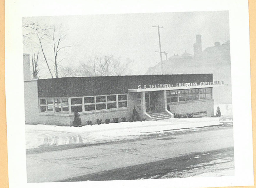 Grand Rapids Telephone Employees Credit Union, where Robert worked as a manager from 1955 to 1967.