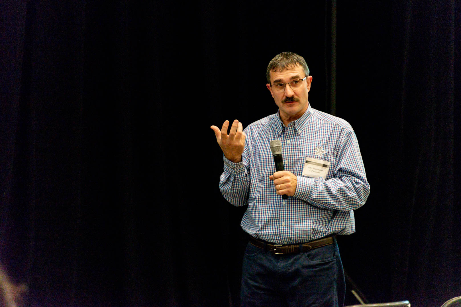 CU*Answers VP of Imaging Solutions, John Beauchamp, speaks to the crowd about developments in teller platforms. 